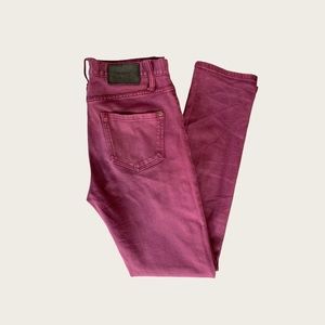 RVCA Rockers Fit Skinny Jean, Stretch Denim, Burgundy, Size 32